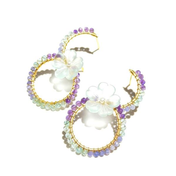 lii ji real amethyst apatite tanzanite blue crystal flower 925 sterling silver gold plated stud earrings handmade jewelry, Golden;silver
lii ji real amethyst apatite tanzanite blue crystal flower 925 sterling silver gold plated stud earrings handmade jewelry, Golden;silver