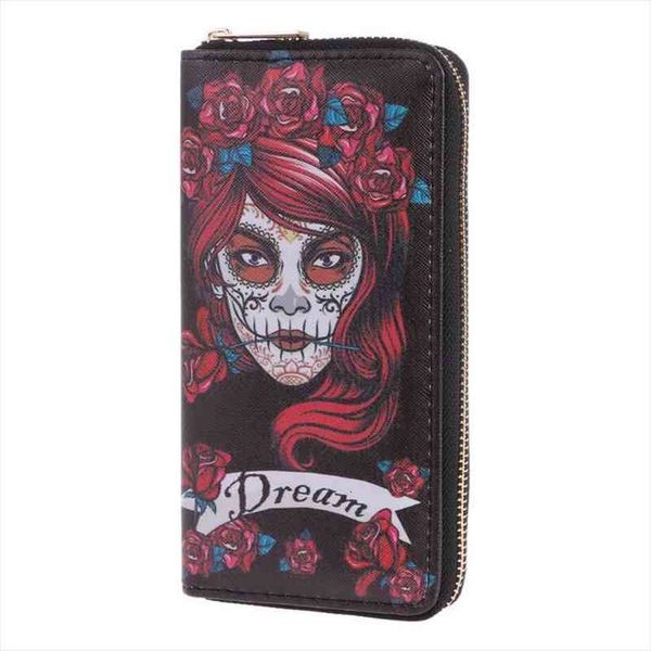 vintage women skull wallet phone case clutch purse lady long handbag card holder 19x10x2cm, Red;black
vintage women skull wallet phone case clutch purse lady long handbag card holder 19x10x2cm, Red;black