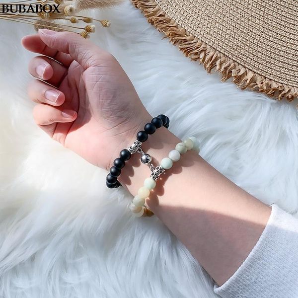 2pcs charm beads couple bracelets natural rock stone magnet attractive yin yang symbol wristlets for women men jewelry gift beaded, strands, Black
2pcs charm beads couple bracelets natural rock stone magnet attractive yin yang symbol wristlets for women men jewelry gift beaded, strands, Black