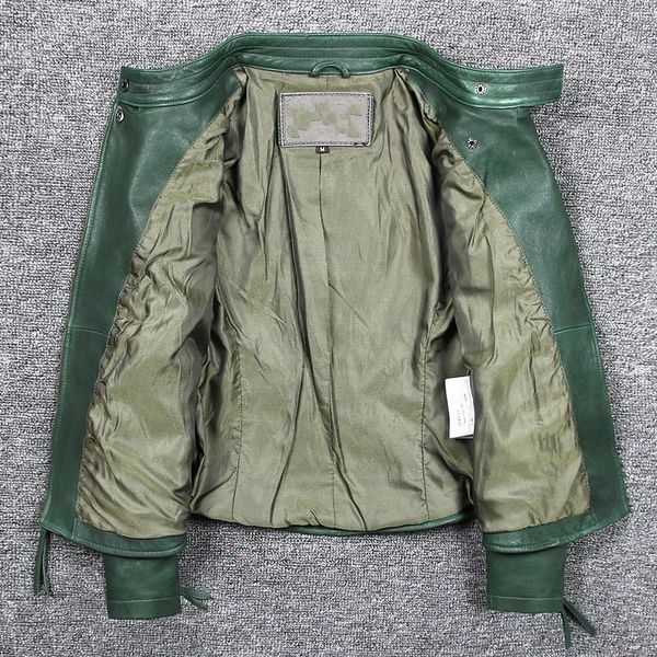 women's leather & faux italy 2021 green sheepskin genuine jacket women motor windproof biker real coat zip punk jaqueta de couro, Black
women's leather & faux italy 2021 green sheepskin genuine jacket women motor windproof biker real coat zip punk jaqueta de couro, Black