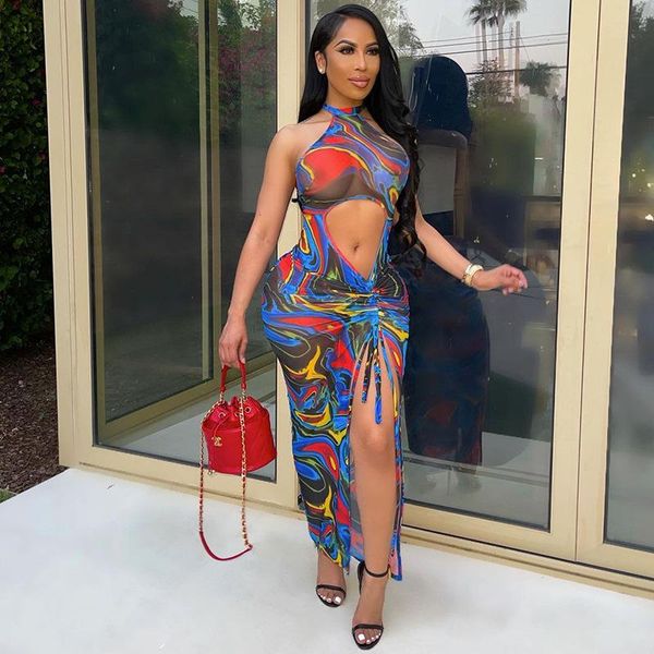 casual dresses dress women summer europe 2021 hanging neck hollow-out split print vestidos blg144887, Black;gray
casual dresses dress women summer europe 2021 hanging neck hollow-out split print vestidos blg144887, Black;gray