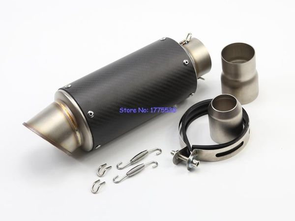 motorcycle exhaust system glossy carbon fiber id:61mm(2.4") l:315mm(12.4") motorbike muffler pipe damper escape with 61mm to 51mm
motorcycle exhaust system glossy carbon fiber id:61mm(2.4") l:315mm(12.4") motorbike muffler pipe damper escape with 61mm to 51mm