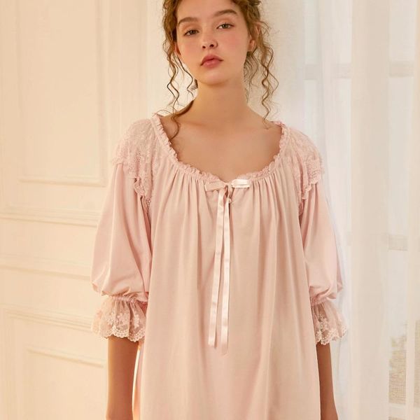 nightgown women's sleepwear summer cotton vintage nighty mid-sleeved sweet cute night gown, Black;red
nightgown women's sleepwear summer cotton vintage nighty mid-sleeved sweet cute night gown, Black;red