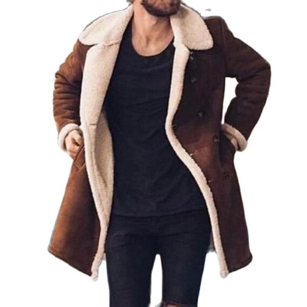 men's wool & blends plus size winter men coat thicken warm faux fur long sleeve outwear handsome jacket, Black
men's wool & blends plus size winter men coat thicken warm faux fur long sleeve outwear handsome jacket, Black
