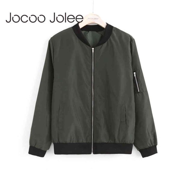 women thin jackets fashion basic bomber jacket long sleeve coat casual windbreaker stand collar slim outerwear 210428, Black;brown
women thin jackets fashion basic bomber jacket long sleeve coat casual windbreaker stand collar slim outerwear 210428, Black;brown