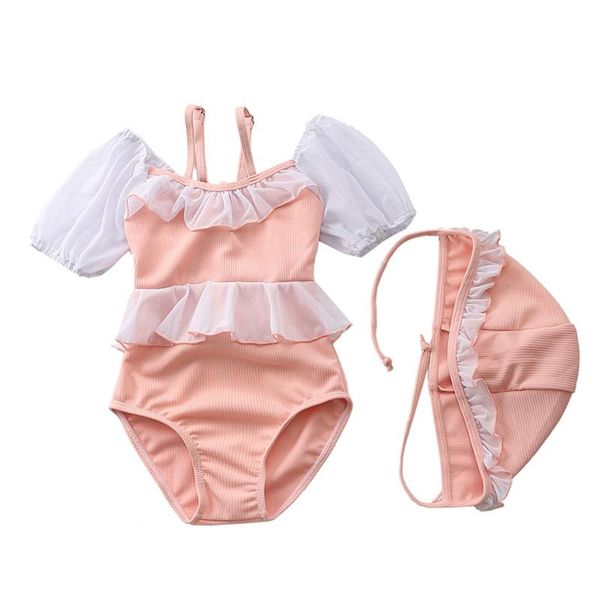 est arrival girls summer two-piece swimming swimwear kids lace hem boat neck short sleeve swimsuit+swimming cap for 3-8years one-pieces, Black
est arrival girls summer two-piece swimming swimwear kids lace hem boat neck short sleeve swimsuit+swimming cap for 3-8years one-pieces, Black