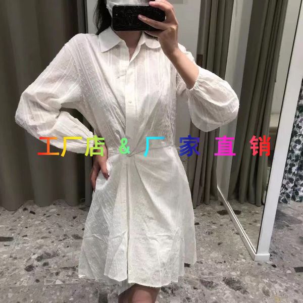 dsigners fadan family spring and summer shirt waist long sleeve dress temperament lapel pleated aline skirt, White;black
dsigners fadan family spring and summer shirt waist long sleeve dress temperament lapel pleated aline skirt, White;black