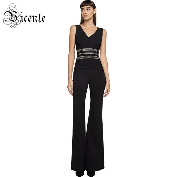 women's jumpsuits & rompers 2021 chic elegant waist beads embellished sleeveless vneck celebrity wholesale women bandage jumpsuit, Black;white
women's jumpsuits & rompers 2021 chic elegant waist beads embellished sleeveless vneck celebrity wholesale women bandage jumpsuit, Black;white