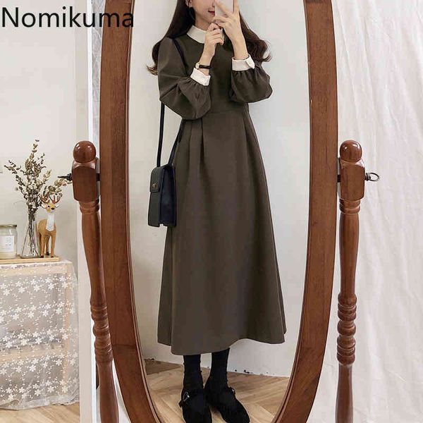 nomikuma vestidos mujer contrast color long sleeve dress women slim waist vintage a line dresses fashion korean style 3c637 210514, Black;gray
nomikuma vestidos mujer contrast color long sleeve dress women slim waist vintage a line dresses fashion korean style 3c637 210514, Black;gray