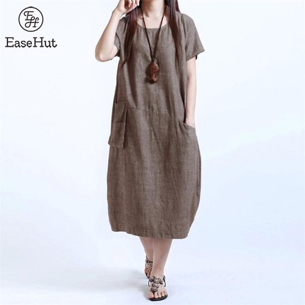 easehut o-neck short sleeve women's summer dress one piece pockets loose casual midi dress female 4xl 5xl plus size vestido 210409, Black;gray
easehut o-neck short sleeve women's summer dress one piece pockets loose casual midi dress female 4xl 5xl plus size vestido 210409, Black;gray