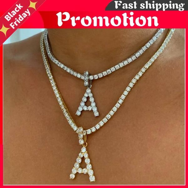 chains 2021 iced out cz alphabet pendant necklace name 5mm tennis chain initial choker women men rock hop bling jewelry, Silver
chains 2021 iced out cz alphabet pendant necklace name 5mm tennis chain initial choker women men rock hop bling jewelry, Silver