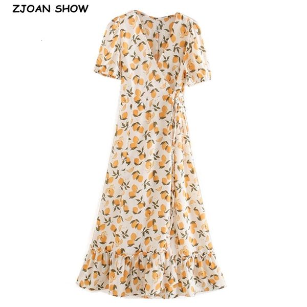casual dresses 2021 vintage france v neck orange lemon print wrap dress holiday woman tie bow waist short sleeve slit midi tea 4a2, Black;gray
casual dresses 2021 vintage france v neck orange lemon print wrap dress holiday woman tie bow waist short sleeve slit midi tea 4a2, Black;gray