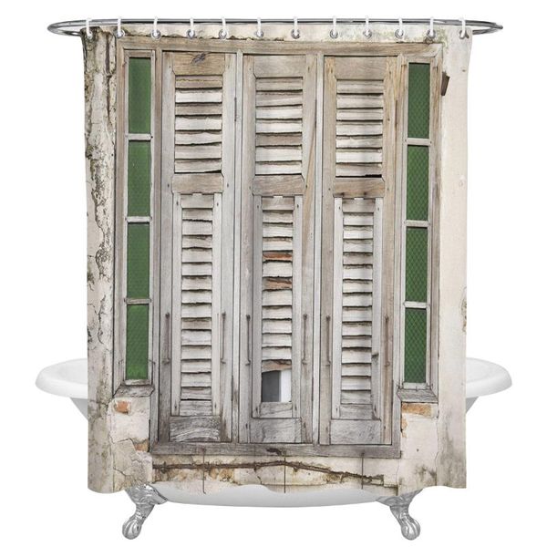 old brick wall wooden planks window retro shower curtain home decoration bathroom item waterproof curtains
old brick wall wooden planks window retro shower curtain home decoration bathroom item waterproof curtains