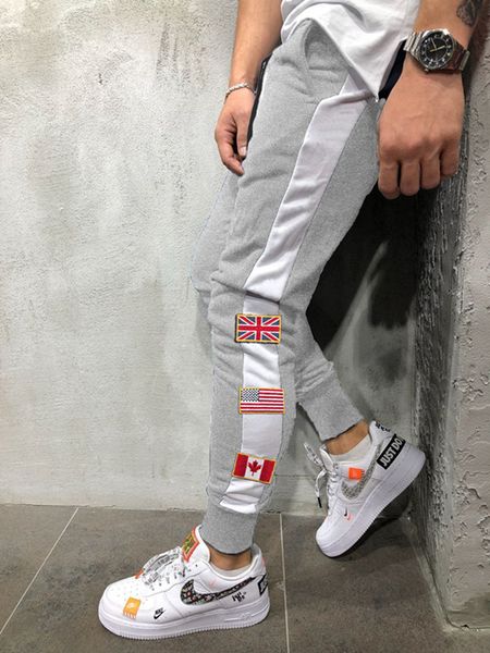 men's pants trend in casual male fashion pants fine fitness exercise biking hip hop style street youth, Black
men's pants trend in casual male fashion pants fine fitness exercise biking hip hop style street youth, Black