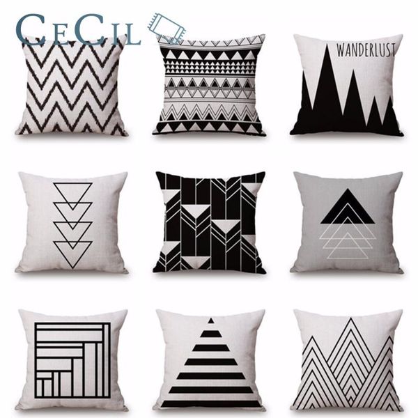 classic black and white geometric pillowcase linen cotton 45*45 cushion cover for sofa office nap home decorative throw pillow cushion/decor
classic black and white geometric pillowcase linen cotton 45*45 cushion cover for sofa office nap home decorative throw pillow cushion/decor