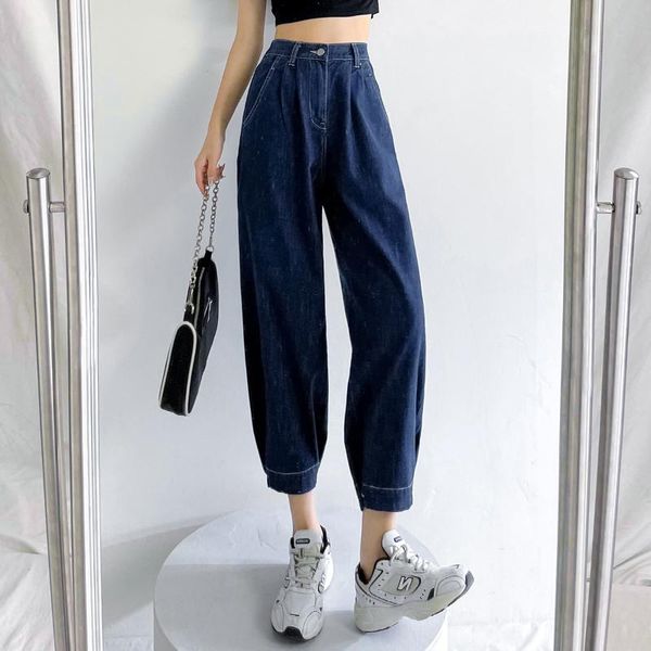 women's jeans 2021 harem summer thin straight loose high waist wide leg denim ankle-length pants raddish dad women, Blue
women's jeans 2021 harem summer thin straight loose high waist wide leg denim ankle-length pants raddish dad women, Blue