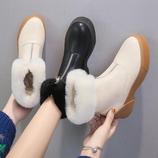 snow boots women shoes fashion sweet plus velvet warm leather boot tassel zipper ankle platform tube, Black
snow boots women shoes fashion sweet plus velvet warm leather boot tassel zipper ankle platform tube, Black
