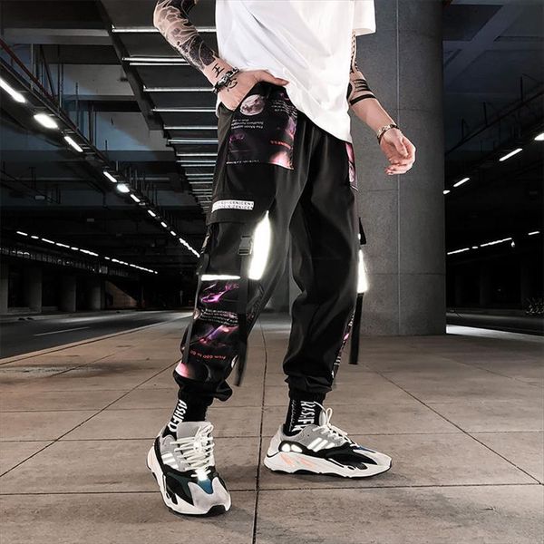 streetwear reflective joggers hip hop women pant casual printing harem spring summer ankle length trousers, Black
streetwear reflective joggers hip hop women pant casual printing harem spring summer ankle length trousers, Black