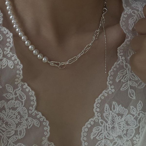 chains lovoacc luxury asymmetric hollow linked necklace for women imitation pearl tassel chokers necklaces wedding jewelry 2021, Silver
chains lovoacc luxury asymmetric hollow linked necklace for women imitation pearl tassel chokers necklaces wedding jewelry 2021, Silver