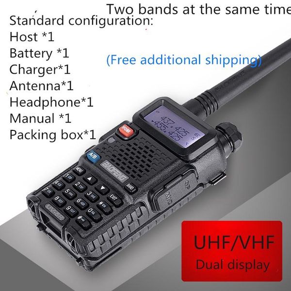 baofeng uv-5re walkie-talkie portable broadcast dual-frequency vhf 136-174mhz uhf 400-520mhz two-way 5w 128ch walkie talkie
baofeng uv-5re walkie-talkie portable broadcast dual-frequency vhf 136-174mhz uhf 400-520mhz two-way 5w 128ch walkie talkie
