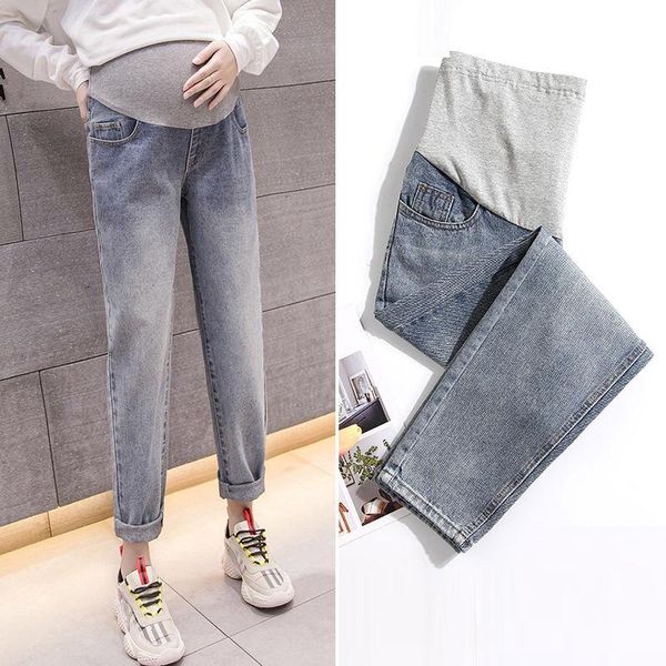 maternity pregnant jeans women pants spring and autumn wear fashion mother loose harem clothes bottoms, White
maternity pregnant jeans women pants spring and autumn wear fashion mother loose harem clothes bottoms, White