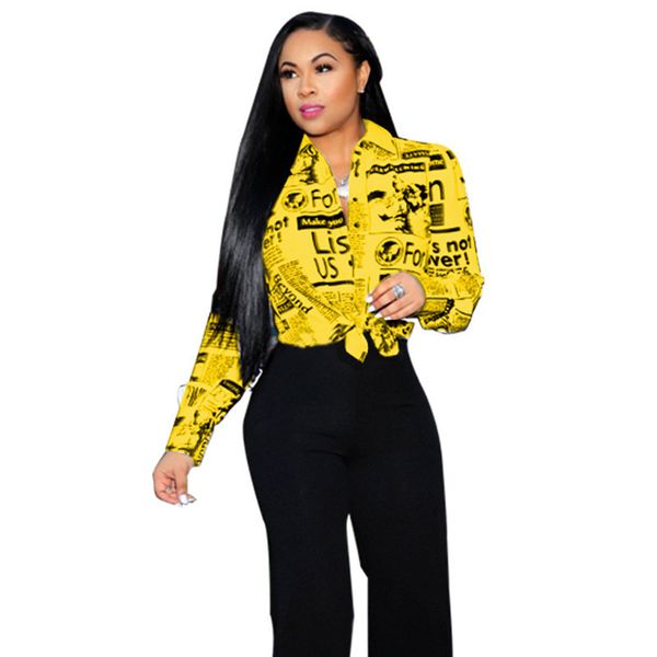 spaper printed women shirts fashion bow buttons long sleeves turn down lady work party casual 3 colors, White
spaper printed women shirts fashion bow buttons long sleeves turn down lady work party casual 3 colors, White