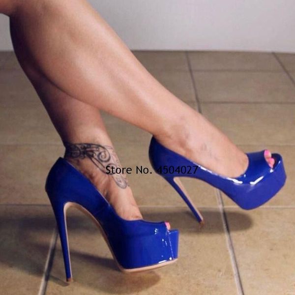 dress shoes blue patent leather platform peep toe stiletto heel pumps for women party wedding, Black
dress shoes blue patent leather platform peep toe stiletto heel pumps for women party wedding, Black