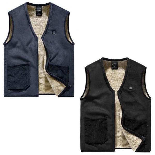 men's vests winter rechargeable heating vest usb smart thermal men and women knitted clothing daily leisure, Black;white
men's vests winter rechargeable heating vest usb smart thermal men and women knitted clothing daily leisure, Black;white