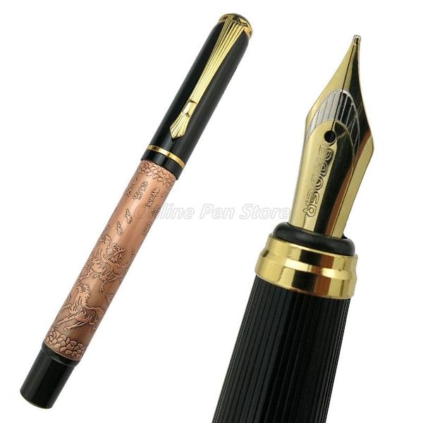 baoer 507 metal ancient red bronze eight running horses fountain pen broad nib 0.7mm office school writing gift accessory pens
baoer 507 metal ancient red bronze eight running horses fountain pen broad nib 0.7mm office school writing gift accessory pens