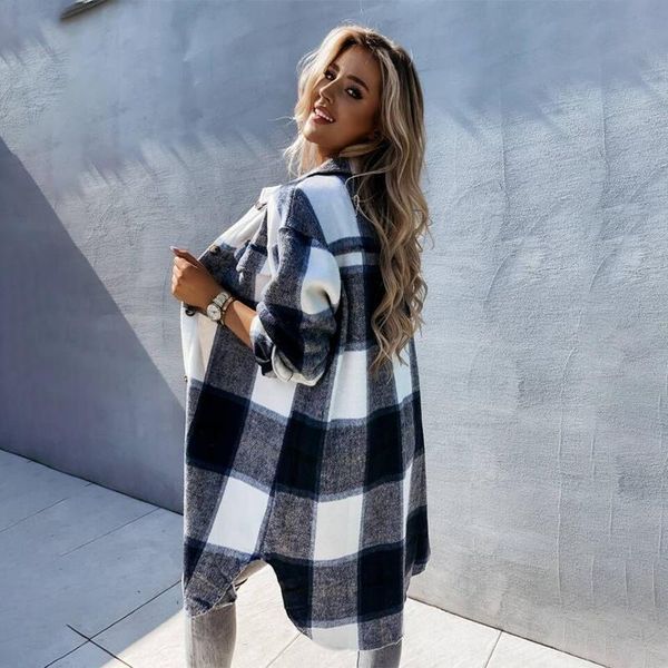 women's jackets fall winter harajuku plaid shirt women jacket straight single breasted long sleeve female loose casual cotton coat, Black;brown
women's jackets fall winter harajuku plaid shirt women jacket straight single breasted long sleeve female loose casual cotton coat, Black;brown