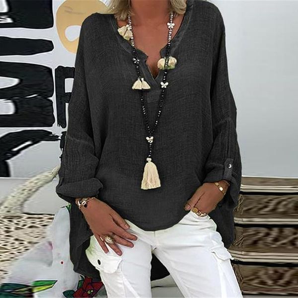 women's t-shirt spring autumn pullover fashion long sleeve v-neck shirt casual solid color retro wear plus size, White
women's t-shirt spring autumn pullover fashion long sleeve v-neck shirt casual solid color retro wear plus size, White