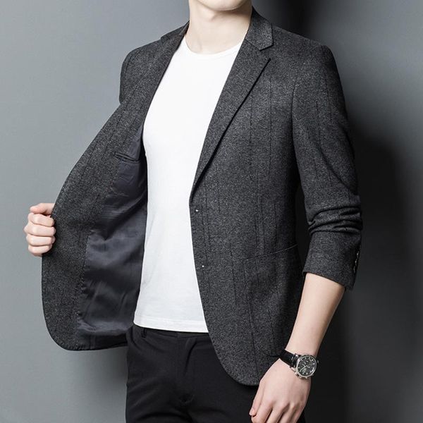 men's suits & blazers autumn men grey striped printed blazer jacket streetwear lapel long sleeve outerwear fashion casual slim fit, White;black
men's suits & blazers autumn men grey striped printed blazer jacket streetwear lapel long sleeve outerwear fashion casual slim fit, White;black
