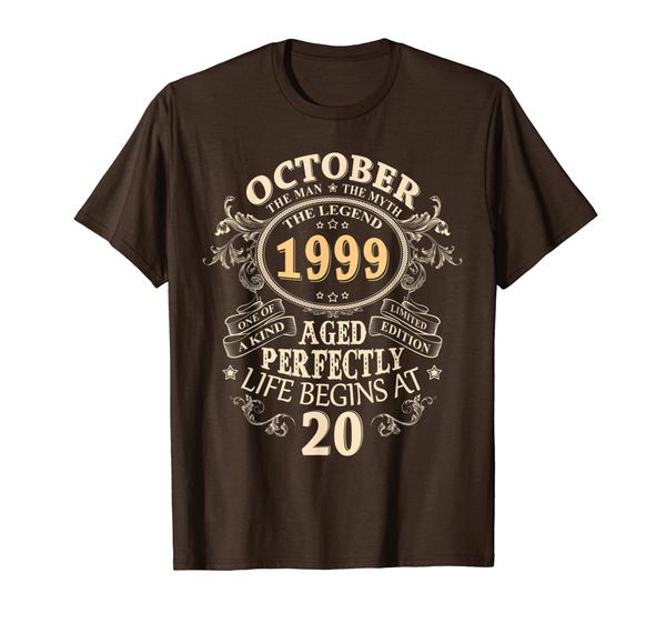 mens awesome since october 1999 birthday gift for 20 years old t-shirt, White;black
mens awesome since october 1999 birthday gift for 20 years old t-shirt, White;black