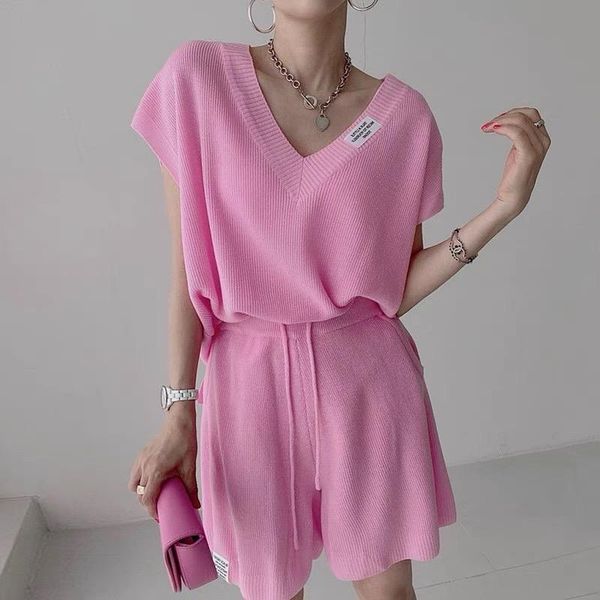 women's tracksuits korean two piece set women v-neck knitted shirts + elastic waist shorts elegant office lady summer tracksuit outfits, Gray
women's tracksuits korean two piece set women v-neck knitted shirts + elastic waist shorts elegant office lady summer tracksuit outfits, Gray