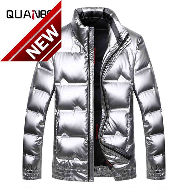 quao sier shiny men's winter coat fashion stand collar warm thicken white duck down short puffer jacket men parka, Black
quao sier shiny men's winter coat fashion stand collar warm thicken white duck down short puffer jacket men parka, Black
