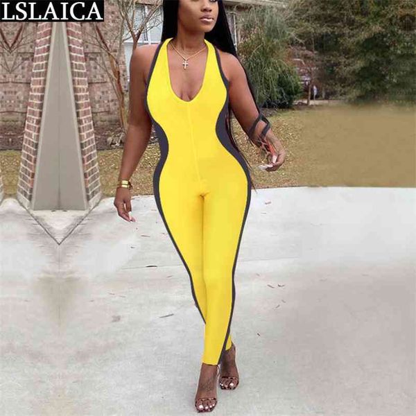 fashion plus size jumpsuits sleeveless backless slim elegant women jumpsuit colorful patchwork halter bodycon casual bodysuit 210515, Black;white
fashion plus size jumpsuits sleeveless backless slim elegant women jumpsuit colorful patchwork halter bodycon casual bodysuit 210515, Black;white