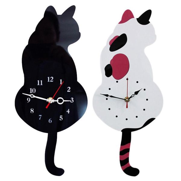 wall clocks hall creative cute white/black wagging tail cat clock for kids bedroom decorative
wall clocks hall creative cute white/black wagging tail cat clock for kids bedroom decorative