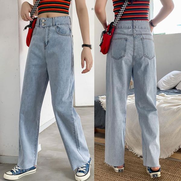 women's jeans spring autumn 2021 plus size 5xl fat washing women femme korean style high waist loose straight wide leg pants, Blue
women's jeans spring autumn 2021 plus size 5xl fat washing women femme korean style high waist loose straight wide leg pants, Blue