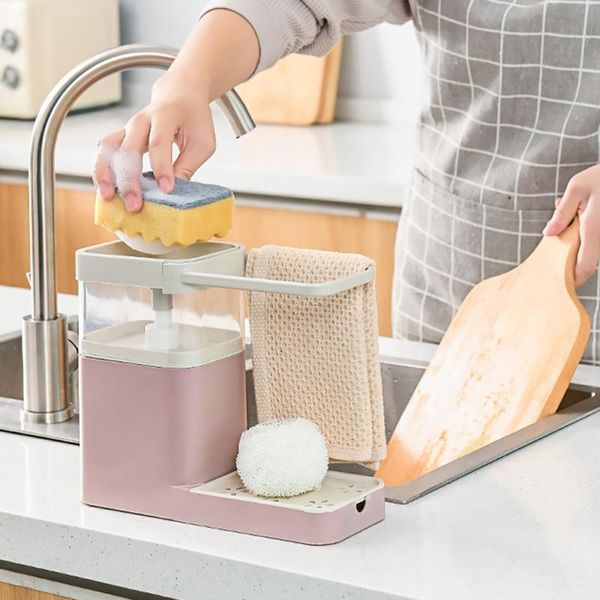liquid soap dispenser two in one sponge drain with pump wipe arrangement rack dish towel hanger kitchen storage holder
liquid soap dispenser two in one sponge drain with pump wipe arrangement rack dish towel hanger kitchen storage holder