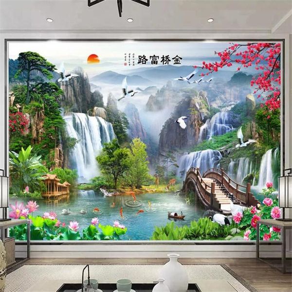 chinese style landscape waterfall welcome pine wallpapers for modern living room sofa background mural wall papers home decor
chinese style landscape waterfall welcome pine wallpapers for modern living room sofa background mural wall papers home decor