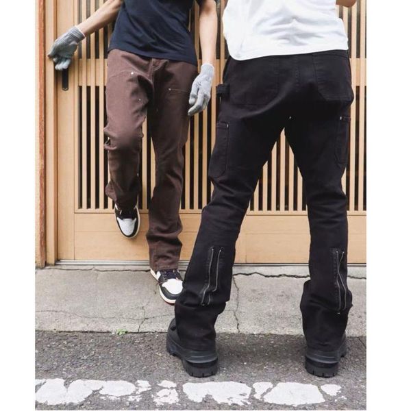 men's pants black high street retro vibe style women casual straight trousers slightly flared back zipper cargo fashion
men's pants black high street retro vibe style women casual straight trousers slightly flared back zipper cargo fashion