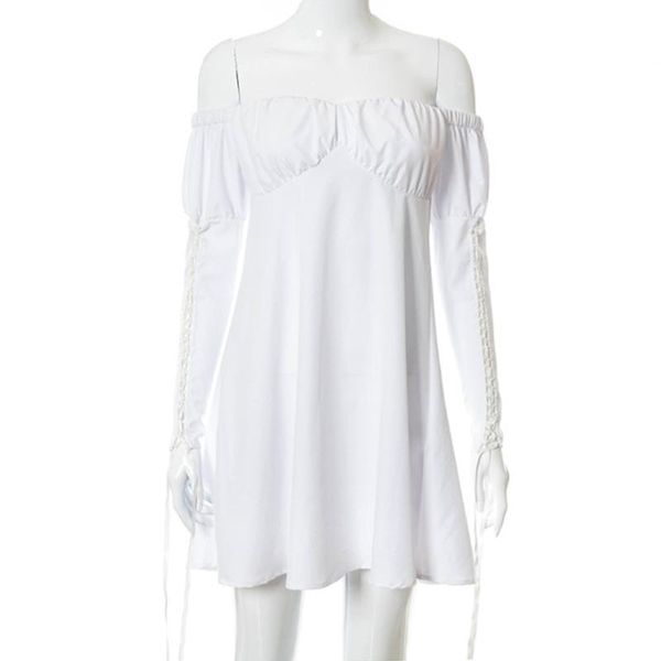 casual dresses 2021 women criss cross lace-up puff long sleeve white midi dress ruched chest off the shoulder pleated clubwear, Black;gray
casual dresses 2021 women criss cross lace-up puff long sleeve white midi dress ruched chest off the shoulder pleated clubwear, Black;gray