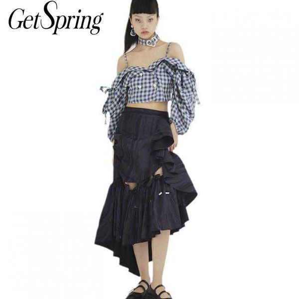 getspring women skirt ruffles hollow out asymmetry long skirts irregular vintage black high waist 210601
getspring women skirt ruffles hollow out asymmetry long skirts irregular vintage black high waist 210601