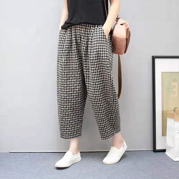 plaid cotton linen harem women pants sweatpants femme grey loose breathable plus size 3xl fashion trousers summer, Black;white
plaid cotton linen harem women pants sweatpants femme grey loose breathable plus size 3xl fashion trousers summer, Black;white