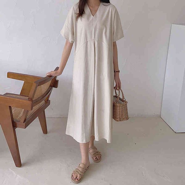 dresses minimalist chic drop sleeves women's simple solid v-neck large pocket short sleeve linen fashion long maxi vestido, Black;gray
dresses minimalist chic drop sleeves women's simple solid v-neck large pocket short sleeve linen fashion long maxi vestido, Black;gray