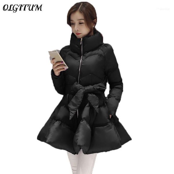 women long coat autumn winter down and parkas padded jacket bow waist fluffy skirt a clothes1, Black
women long coat autumn winter down and parkas padded jacket bow waist fluffy skirt a clothes1, Black