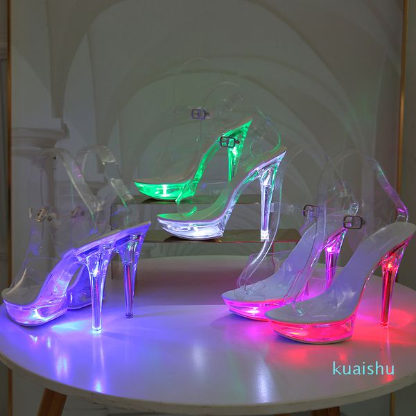 light up glowing shoes woman luminous clear sandals women platform shoes led 13cm high heel transparent stripper heels shoes, Black
light up glowing shoes woman luminous clear sandals women platform shoes led 13cm high heel transparent stripper heels shoes, Black
