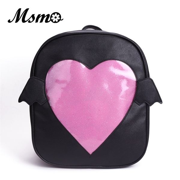 msmo 'ita-bag' glitter clear flap wing backpack japan harajuku girls kawaii bling transparent love school bag gift 211211
msmo 'ita-bag' glitter clear flap wing backpack japan harajuku girls kawaii bling transparent love school bag gift 211211