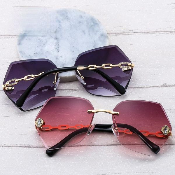 sunglasses women ladies polygon rimless diamond cutting lens female designer ocean gradient vintage sun glasses, White;black
sunglasses women ladies polygon rimless diamond cutting lens female designer ocean gradient vintage sun glasses, White;black