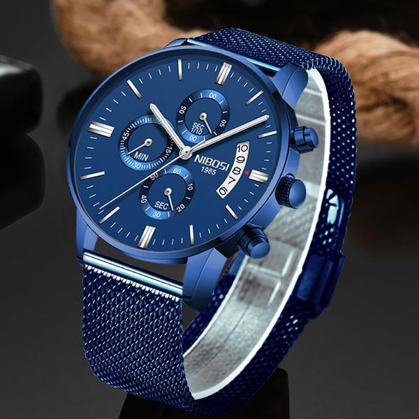 wristwatches nibosi blue watch men sport chronograph casual watches 2021 brand waterproof quartz wrist clock relogio masculino, Slivery;brown
wristwatches nibosi blue watch men sport chronograph casual watches 2021 brand waterproof quartz wrist clock relogio masculino, Slivery;brown